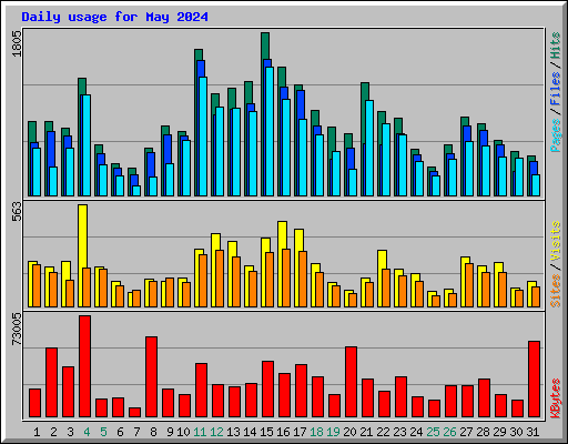 Daily usage for May 2024