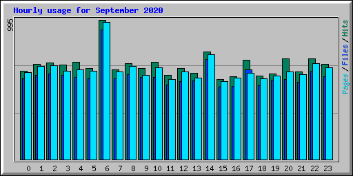 Hourly usage for September 2020