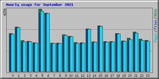 Hourly usage for September 2021