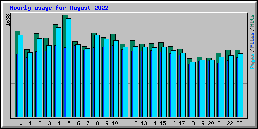 Hourly usage for August 2022