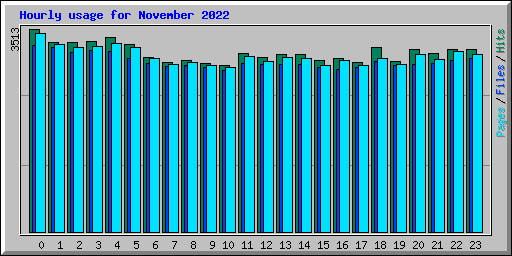 Hourly usage for November 2022