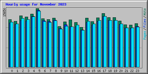 Hourly usage for November 2023