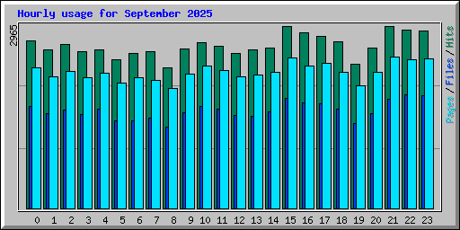 Hourly usage for September 2025