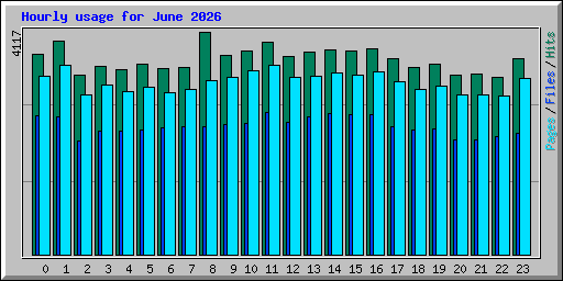 Hourly usage for June 2026