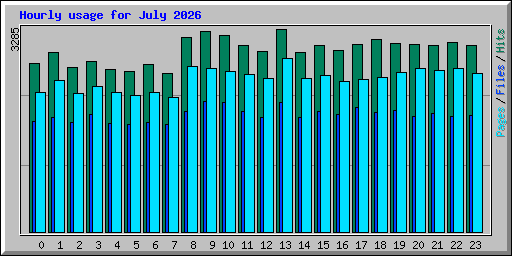 Hourly usage for July 2026